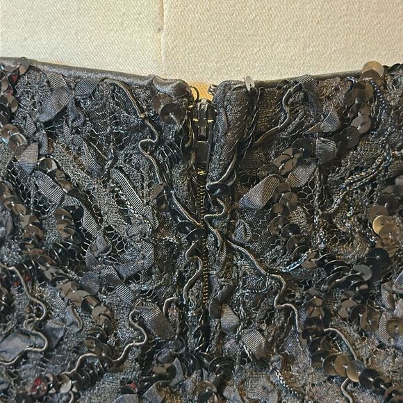 Vintage Dave and Johny halter sequined top with satin A-line skirt size 11/12 - Picture 7 of 12